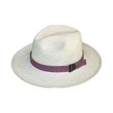 Sombrero Panama Hat Cuero de Salmón