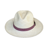 Sombrero Panama Hat Cuero de Salmón