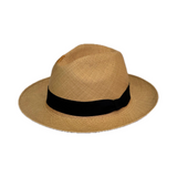 Sombrero Panama Hat Fedora Camel M - único