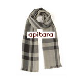 Echarpe fino baby alpaca + seda | Cuadros Negro