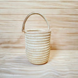 Bolso redondo paja toquilla beige