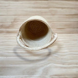 Bolso redondo paja toquilla beige