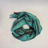 Echarpe fino baby alpaca + seda | Turquesa II